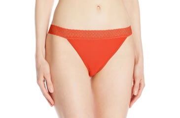 Image of ExOfficio Give-N-Go Lacy Thong - Women's -Hot Coral-Clearance-Small