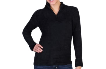 Image of Irresistible Dolce 1/4 Zip Sweater - Womens-Black-X-Small