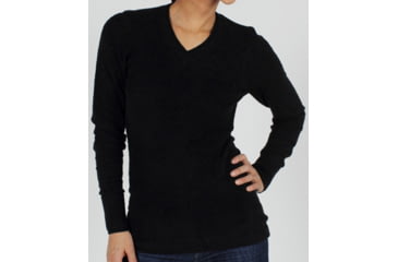 Image of ExOfficio Irresistible Neska V-Neck Sweater - Women's-Black-Large