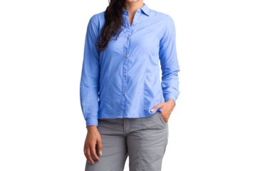 Image of ExOfficio Lightscape Long Sleeve Shirt - Women's-Cornflower-X-Large