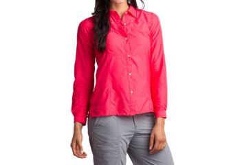Image of ExOfficio Lightscape Long Sleeve Shirt - Women's-Teaberry-Large