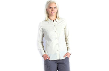 Image of ExOfficio Lightscape Long Sleeve - Womens, Bone, Small, 2001-2560-8050-S