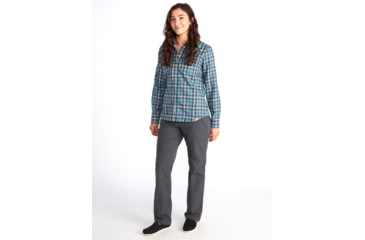 Image of ExOfficio Madison Midweight Flannel Long Sleeve - Women's, Blue Star, Large, 2001-3358-5696-L