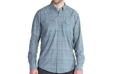 Image of ExOfficio Minimo Plaid Long Sleeve Shirt - Men's -Road-X-Large