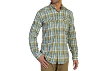 Image of Minimo Plaid Long Sleeve Shirt - Mens -Petrol-Small
