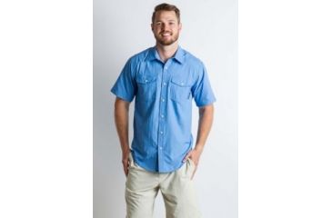 Image of ExOfficio Repio Short Sleeve Shirt Men's, Silverlake, S 10023123-5280_S