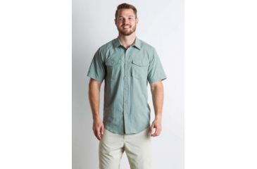 Image of ExOfficio Repio Short Sleeve Shirt Men's, Dusty Sage, M 10023123-6800_M