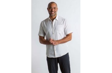 Image of ExOfficio Soft Cool Avalon Short Sleeve Shirt Men's, Alyssum, XL 10023124-1010_XL