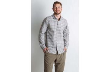 Image of ExOfficio Sol Cool Chill Plaid Long Sleeve Shirt Men's, Corsair, S 10013157-5635_S