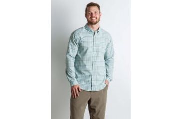 Image of ExOfficio Sol Cool Chill Plaid Long Sleeve Shirt Men's, Dusty Sage, S 10013157-6800_S