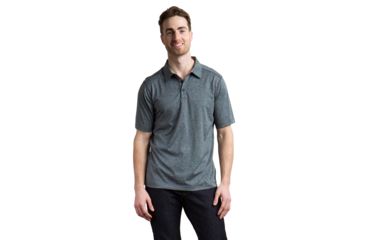 Image of ExOfficio Sol Cool Signature Polo - Mens, Carbon, Small, 10122865-9703-S
