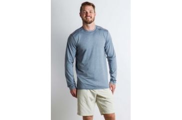 Image of ExOfficio Sol Cool Sun Crew Long Sleeve Shirt Men's, Indigowash, L 10113127-5990_L