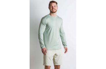 Image of ExOfficio Sol Cool Sun Crew Long Sleeve Shirt Men's, Dusty Sage, M 10113127-6800_M