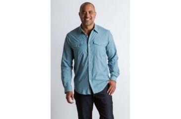 Image of ExOfficio Syros Long Sleeve Shirt Men's, Citadel, S 10013027-5027_S