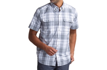 Image of ExOfficio Ventana Plaid Short Sleeve - Men's-Cement-Medium