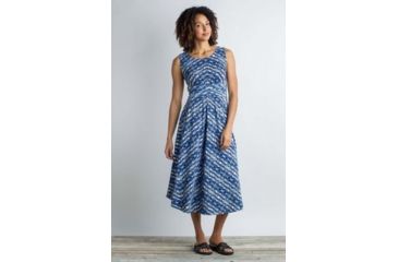 Image of ExOfficio Wanderlux Cap Sleeve Midi Dress Women's, Batik Print, M 20613102-7251_M