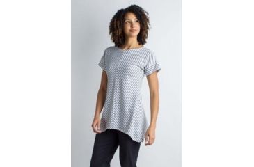 Image of ExOfficio Wanderlux Crossback Short Sleeve Shirt Women's, White, L 20123049-1000_L