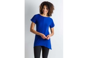 Image of ExOfficio Wanderlux Crossback Short Sleeve Shirt Women's, Blue Glaze, XL 20123096-5804_XL