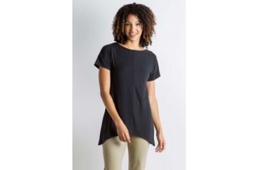 Image of ExOfficio Wanderlux Crossback Short Sleeve Shirt Women's, Black, XL 20123096-9999_XL