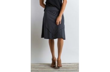 Image of ExOfficio Wanderlux Stripe Convertible Skirt Women's, Black, XS 20623154-9999_XS