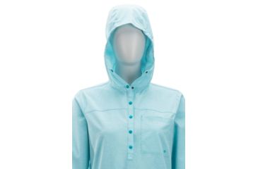 Image of ExOfficio Wimico Hoody - Women's, Algiers Blue Heather, XS, 20013317-5124-XS