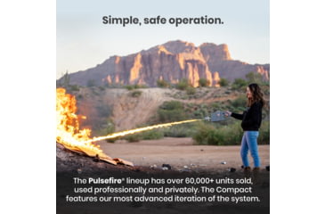 Image of Exothermic Pulsefire Compact Flamethrower, Mirror Silver, PF-COMPACT