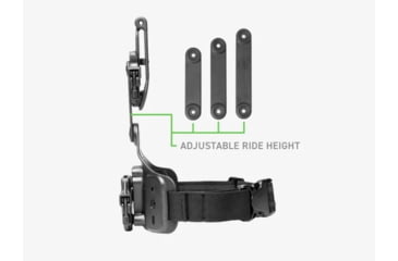 Image of Alien Gear Holsters Rapid Force Expansion Dynamic Drop Leg Holster With Locking Belt Slide w/ Taq Strap w/Standard Buckle w/Bag Packaging, Matte Black, RFX-DD-BK-LBS-T-LK-B