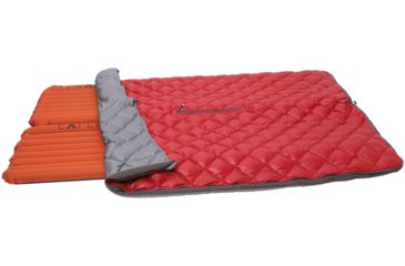 Image of Exped DeepSleep 250 Sleeping Bag 700 Duck Down-Red-Medium-Right
