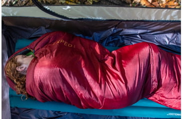 Image of Exped Deepsleep -5C 20F Sleeping Bag, Left, Burgundy, Medium, 7640277846241