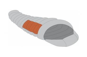 Image of Exped Lite 500 Sleeping Bag, Terracota/Grey, Small Right, 7640120118587
