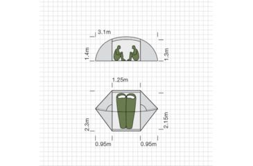 Image of Exped Orion 2 Tent - Green