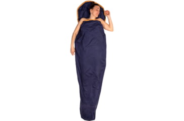 Image of Exped Sleepwell Org Cotton Liners, Navy, mummy, 7640445454001