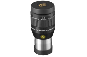 Image of Explore Scientific 15 mm 52 Degrees Series Waterproof Eyepiece, Black w/ white lettering, ES logo, EPWP5215-01