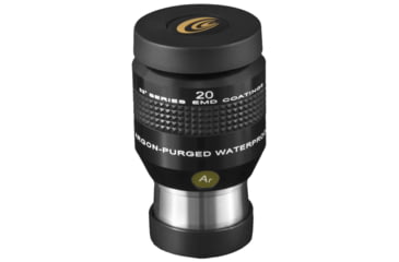 Image of Explore Scientific 20 mm 52 Degrees Series Waterproof Eyepiece, Black w/ white lettering, ES logo, EPWP5220-01