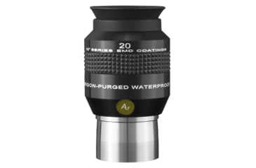 Image of Explore Scientific 20 mm 52 Degrees Series Waterproof Eyepiece, Black w/ white lettering, ES logo, EPWP5220-01