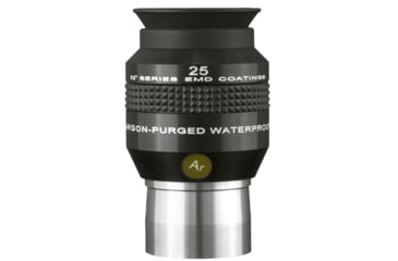 Image of Explore Scientific 25 mm 52 Degrees Series Waterproof Eyepiece, Black w/ white lettering, ES logo, EPWP5225-01