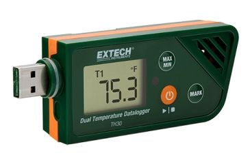 Image of Extech Instruments Dual Temperature Datalogger Usb Includes Tp830, TH30