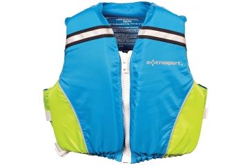 Image of Extrasport Volks Jr. Life Vest, for Adult, Nylon, Sail Blue, Sour Apple 0310000187