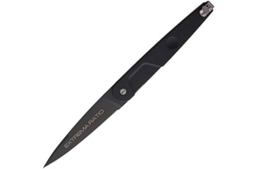 Image of Extrema Ratio BD4 R Linerlock Folding Knife, 4.75in black MIL-C-13924 burnished Bohler N690 stainless blade, Black anodized aluminum handle, 0496BLK
