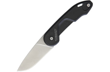 Image of Extrema Ratio BFO R CD Linerlock Folding Knife, 2.25in Stonewash Bohler N690 SS Drop Point, Black Nylon Handle, Pocket Clip, Black, 0461SW