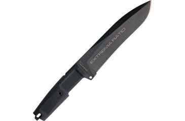 Image of Extrema Ratio Dobermann IV Fixed Blade Knife, 7.25in, Cobalt Steel Blade, Black Forprene Elastomer Handle EX180