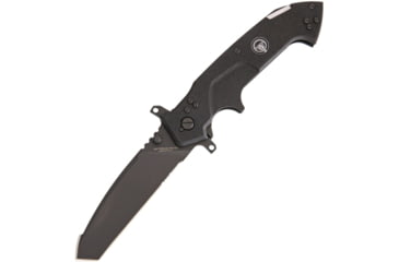 Image of Extrema Ratio Glauca B1 Linerlock Folding Knife, 4 1/4in Black Bohler N690 SS Pointed Double Edge Blade, Black, 0139-BLK