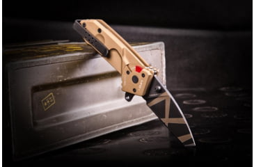 Image of Extrema Ratio MF0 T Linerlock Folding Knife, 2.75in, N690 Stainless Tanto Blade, Tan Anodized Aluminum Handle, 04.1000.0148/DW