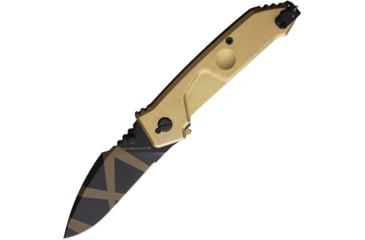 Image of Extrema Ratio MF1 Linerlock Desert Warfare Folding Knife, 3.63 in, Bohler N690 Stainless, Tanto Blade, Tan Anodized Aluminum Handle, 04.1000.0133/DW
