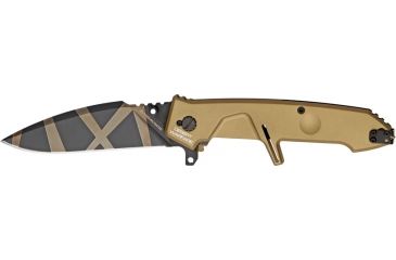 Image of Extrema Ratio MF2 Folding Knife, 4.5in, Cobalt Steel Drop Point, Desert Warfare Tan Aluminum Alloy Handle EX133MF2DW