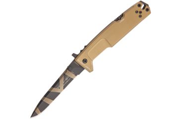 Image of Extrema Ratio Nemesis Desert Warfare Folding Knife,4.375in,Bohler N-690 Steel,Desert Tan,Aluminum Handle EX136NEMDW
