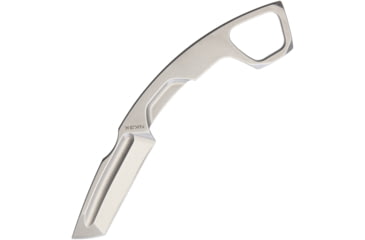 Image of Extrema Ratio NK3 K Neck Knife Stonewash Fixed Blade Knife, 6.75in Overall, 2.75in Blade, Finger Ring, Glass Breaker, One Piece Stonewash N690 SS Black Kydex Neck Sheath, 04.1000.0213SW