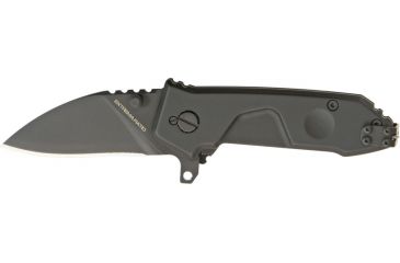 Image of Extrema Ratio Small Folder Folding Knife, 4.25in, Cobalt Stainless Drop Point, Black Anodized Aluminum Alloy Handle EX133MFO