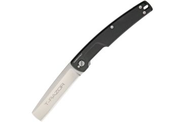 Image of Extrema Ratio T Razor Satin Folding Knife,3.75in,Bohler N-690 Steel,Satin,Black,Aluminum Handle EX1000139