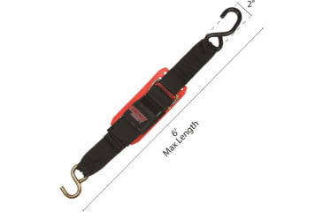 Image of Extreme Max 2in x 6 Padded Transom Tiedown - Orange Pad, Pair, 3005.1264